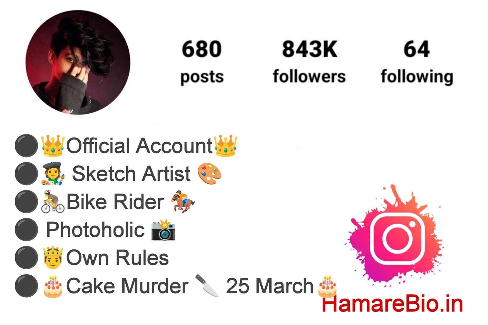 Artist Bio for Instagram