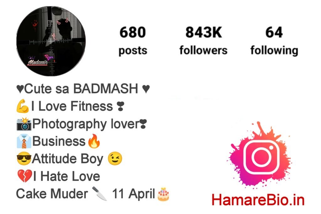 Badmashi Bio For Instagram