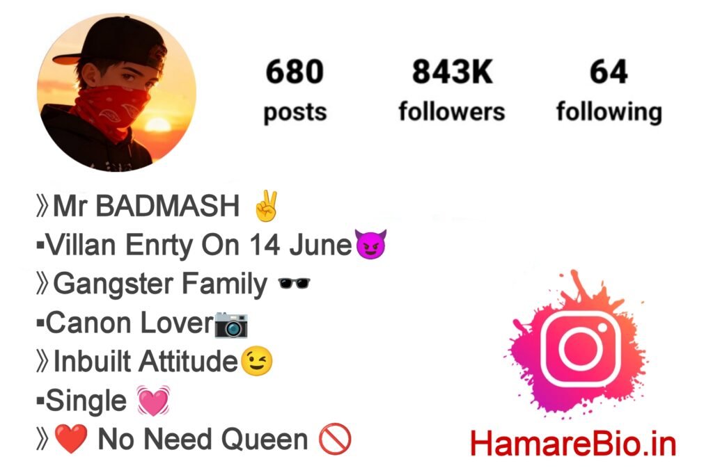 Instagram Bio For Gangster Boys