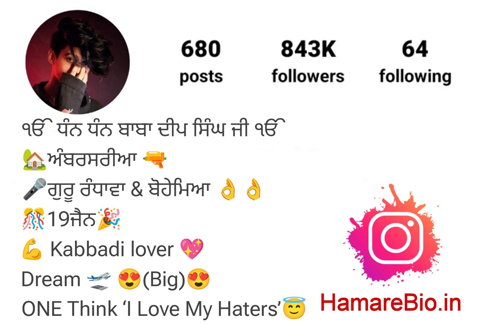 Instagram bio punjabi