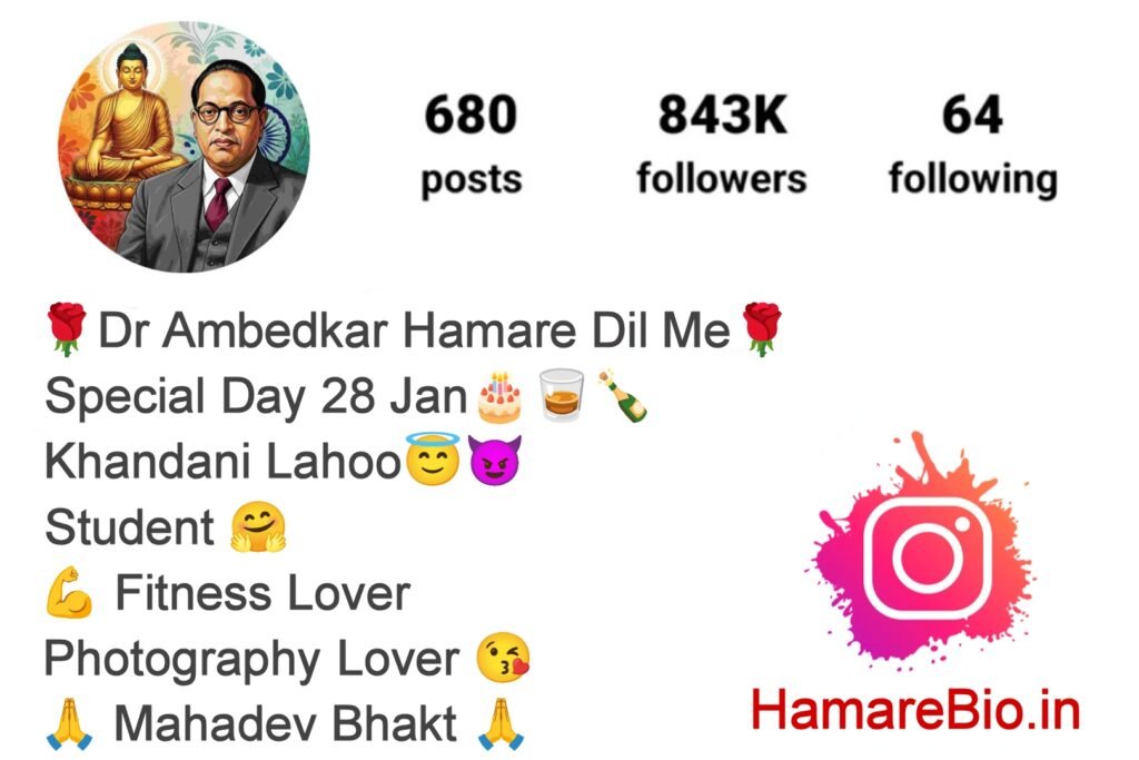 Jay Bhim Bio For Instagram in Hindi