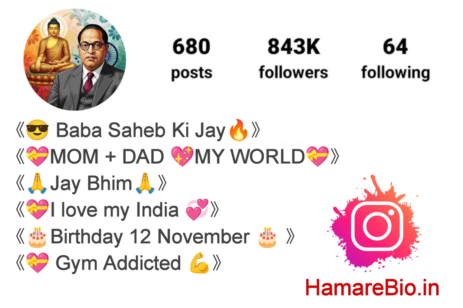 Jay Bhim Bio for Instagram