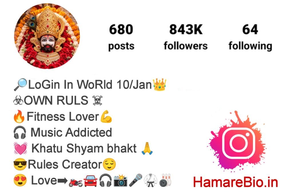 Baba Khatu Shyam Bio For Instagram