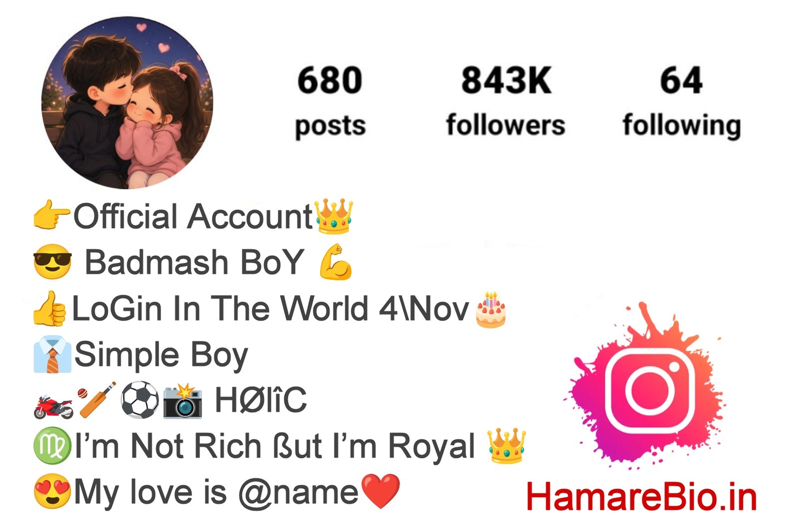 Love Bio For Instagram