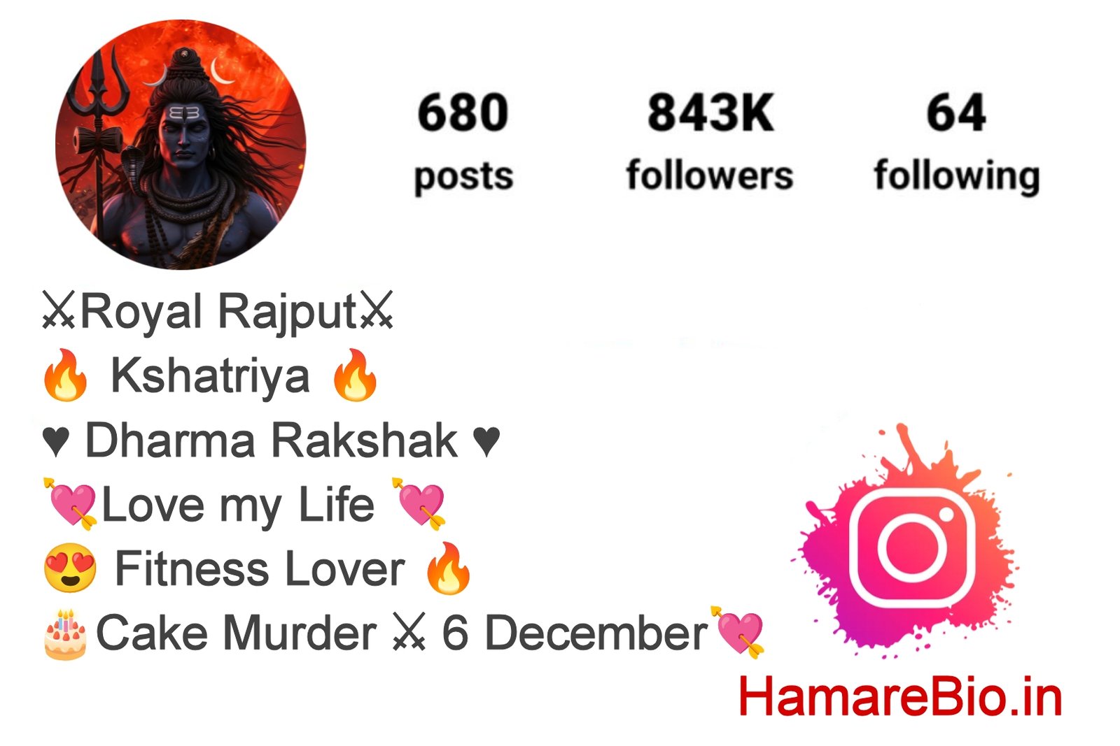 क्षत्रिय Bio For Instagram